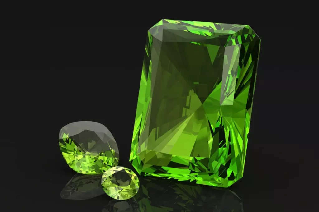 Peridot gemstones