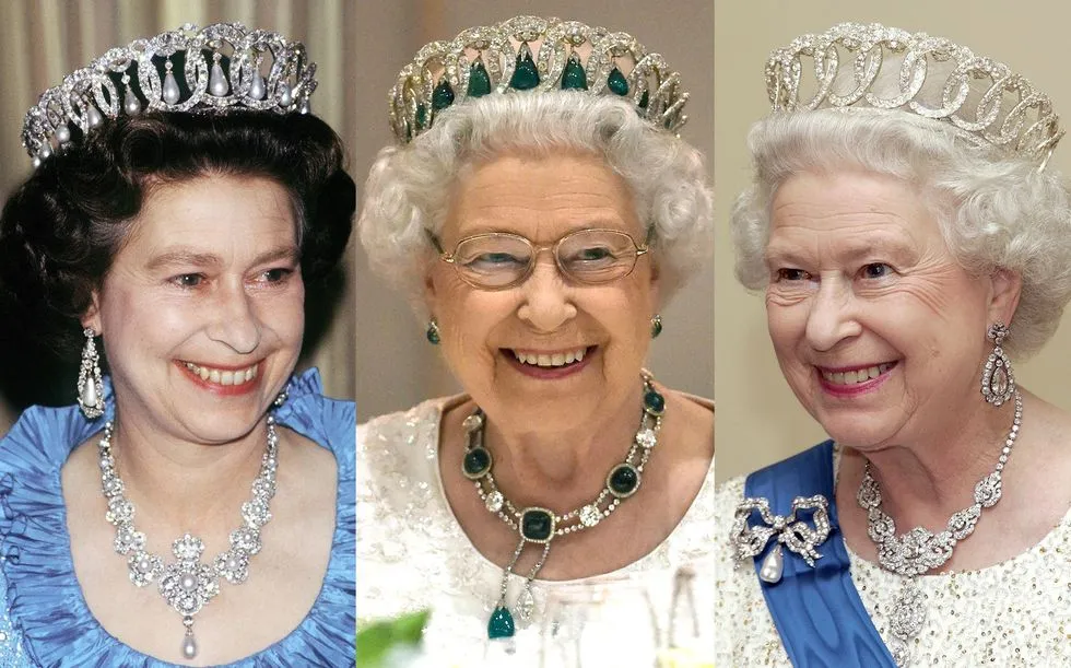 Queen in repuposed jewellery